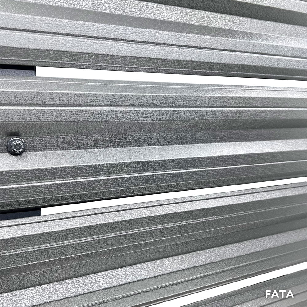 Sipca metalica gard Simetrica, 11.5 x 200 cm, gri mat, 25 bucati