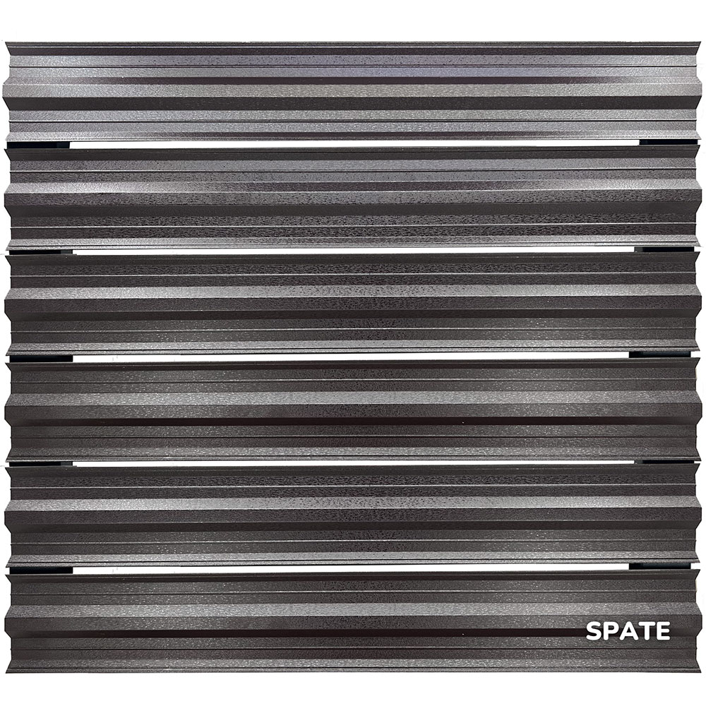 Sipca metalica gard Simetrica, 11.5 x 200 cm, maro mat, 25 bucati
