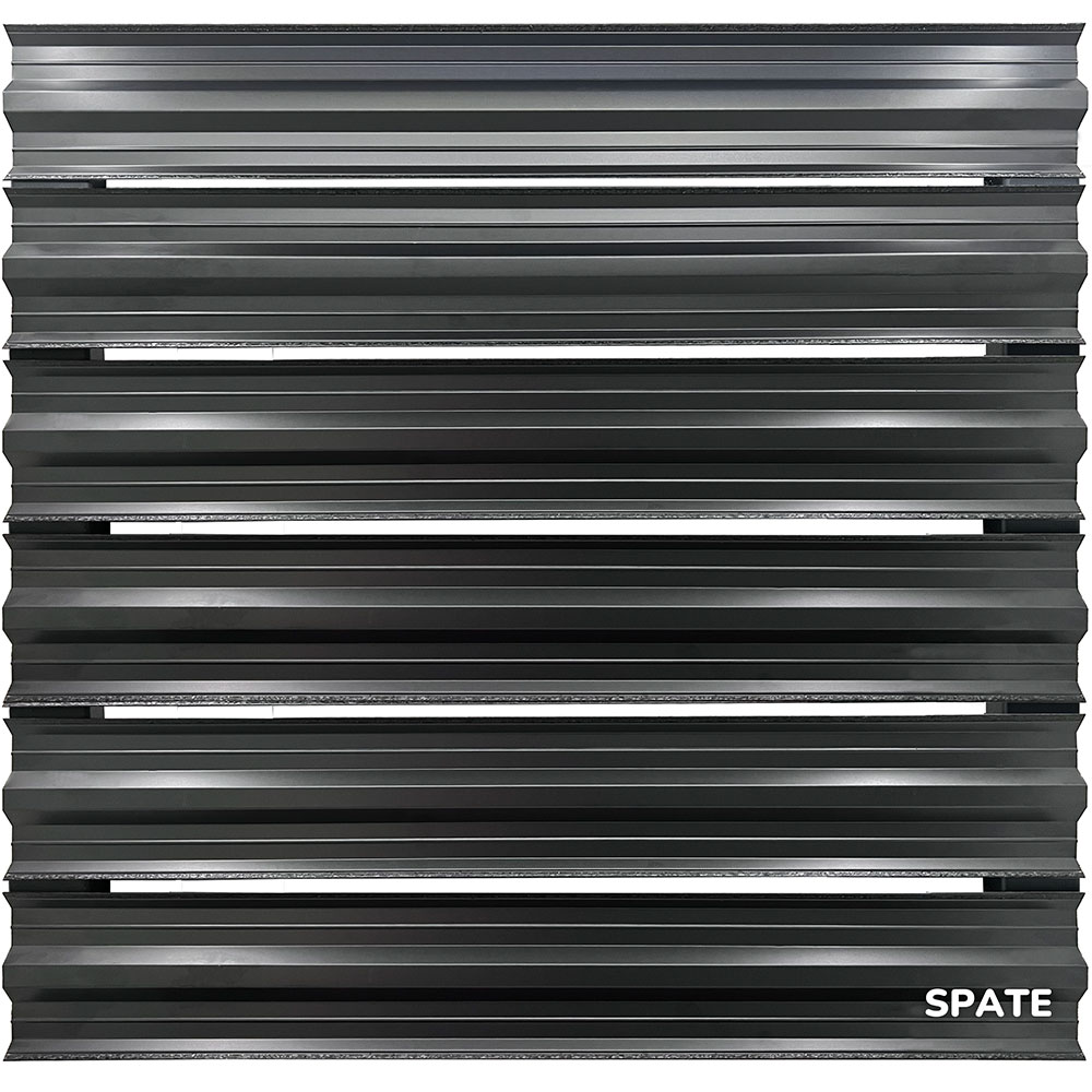 Sipca metalica gard Simetrica, 11.5 x 200 cm, negru hi-mat, 25 bucati