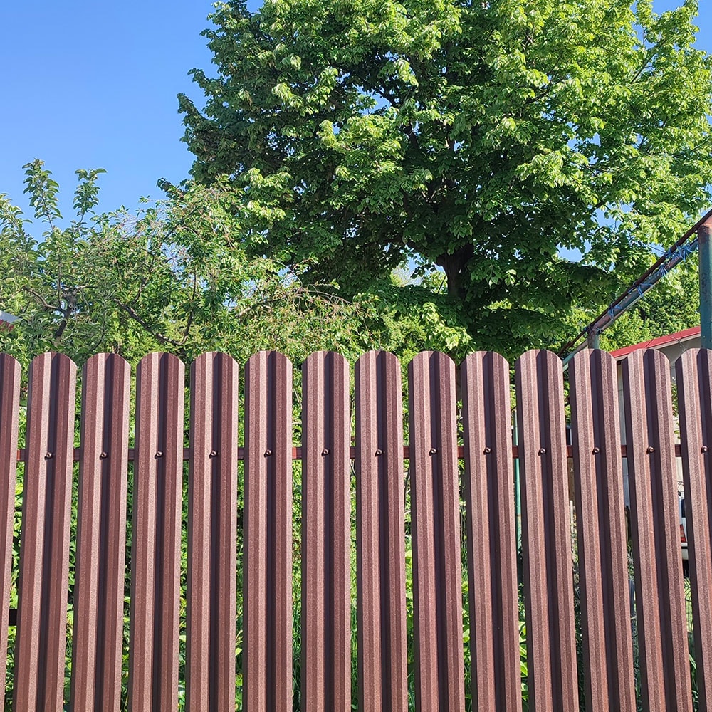 Sipca metalica gard Tisa, 11.5 x 130 cm, maro inchis mat, 25 bucati