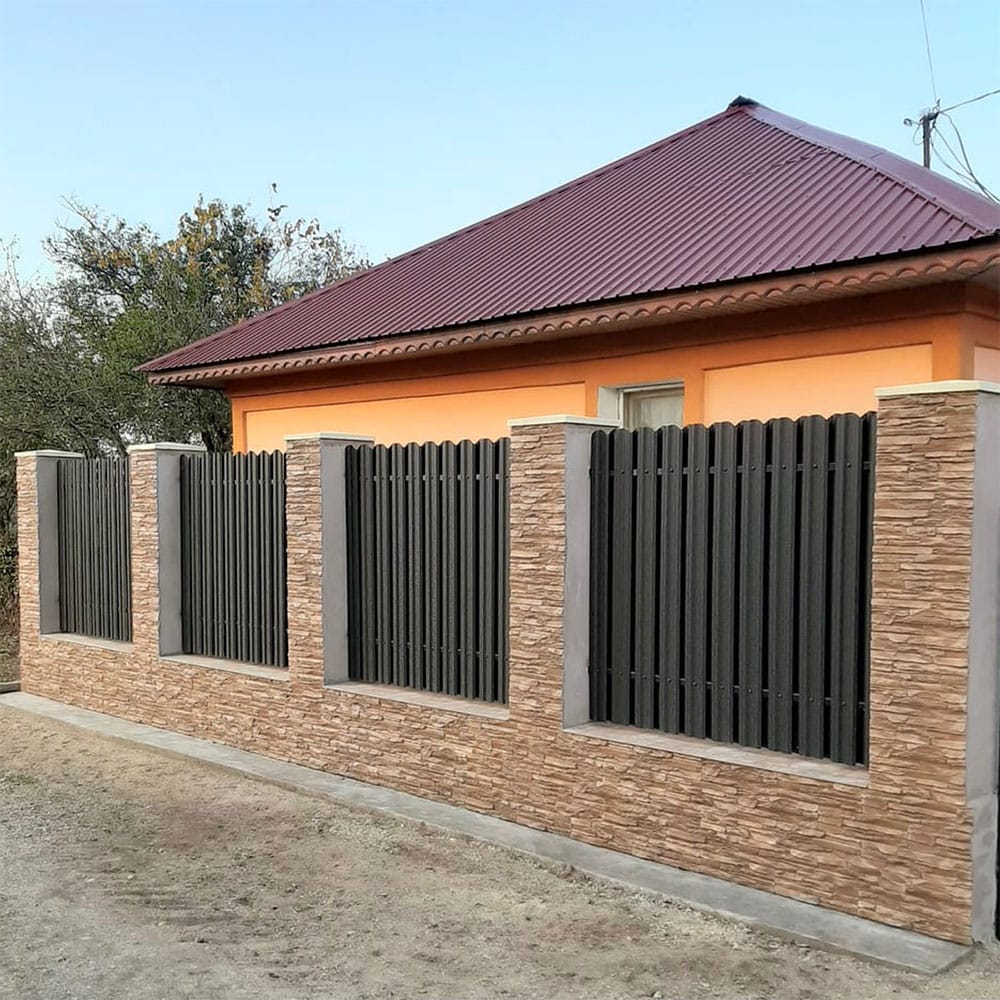 Sipca metalica gard Tisa, 11.5 x 130 cm, negru hi-mat, 25 bucati