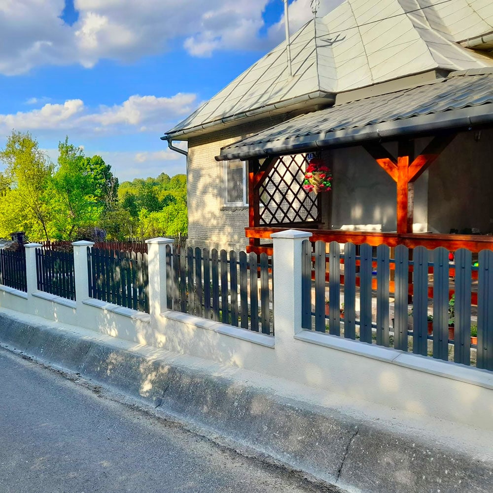 Sipca metalica gard Tisa, 11.5 x 160 cm, gri mat, 25 bucati