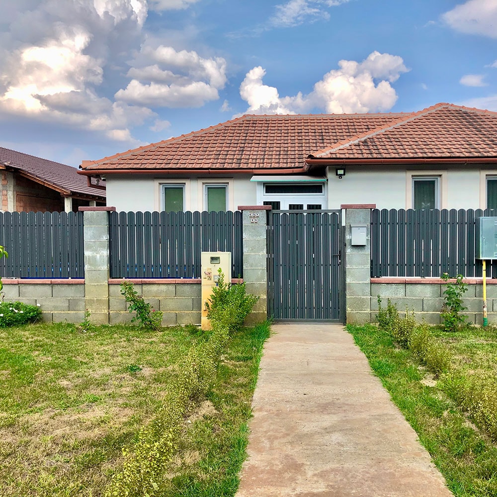 Sipca metalica gard Tisa, 11.5 x 160 cm, gri mat, 25 bucati