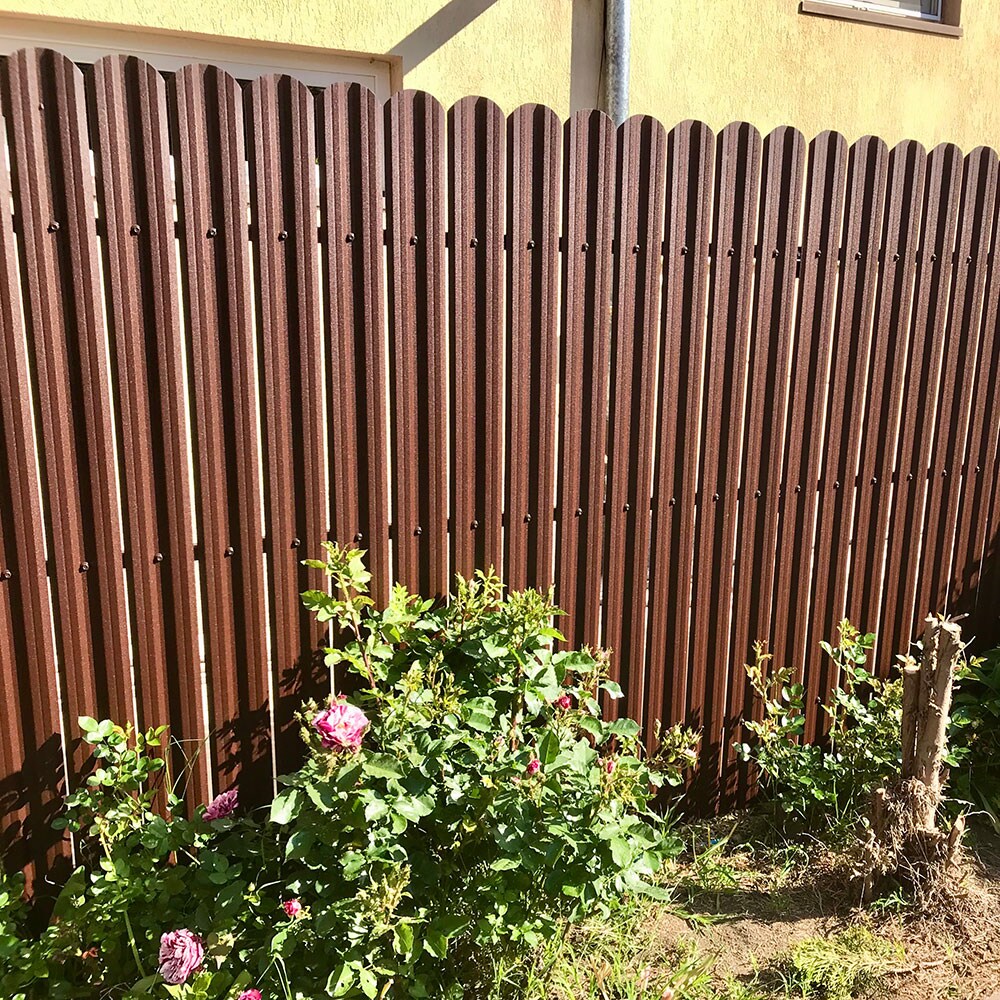 Sipca metalica gard Tisa, 11.5 x 160 cm, maro inchis mat, 25 bucati