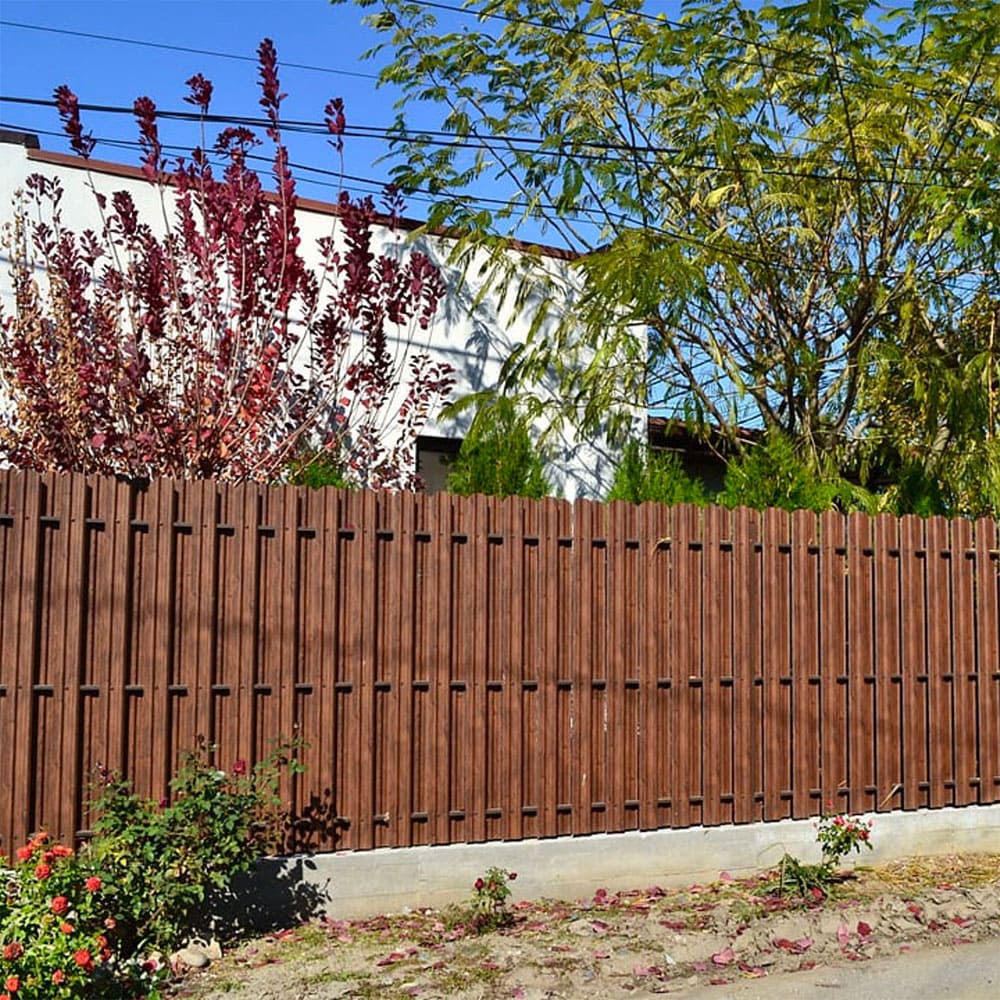 Sipca metalica gard Tisa, 11.5 x 160 cm, mahon, 25 bucati