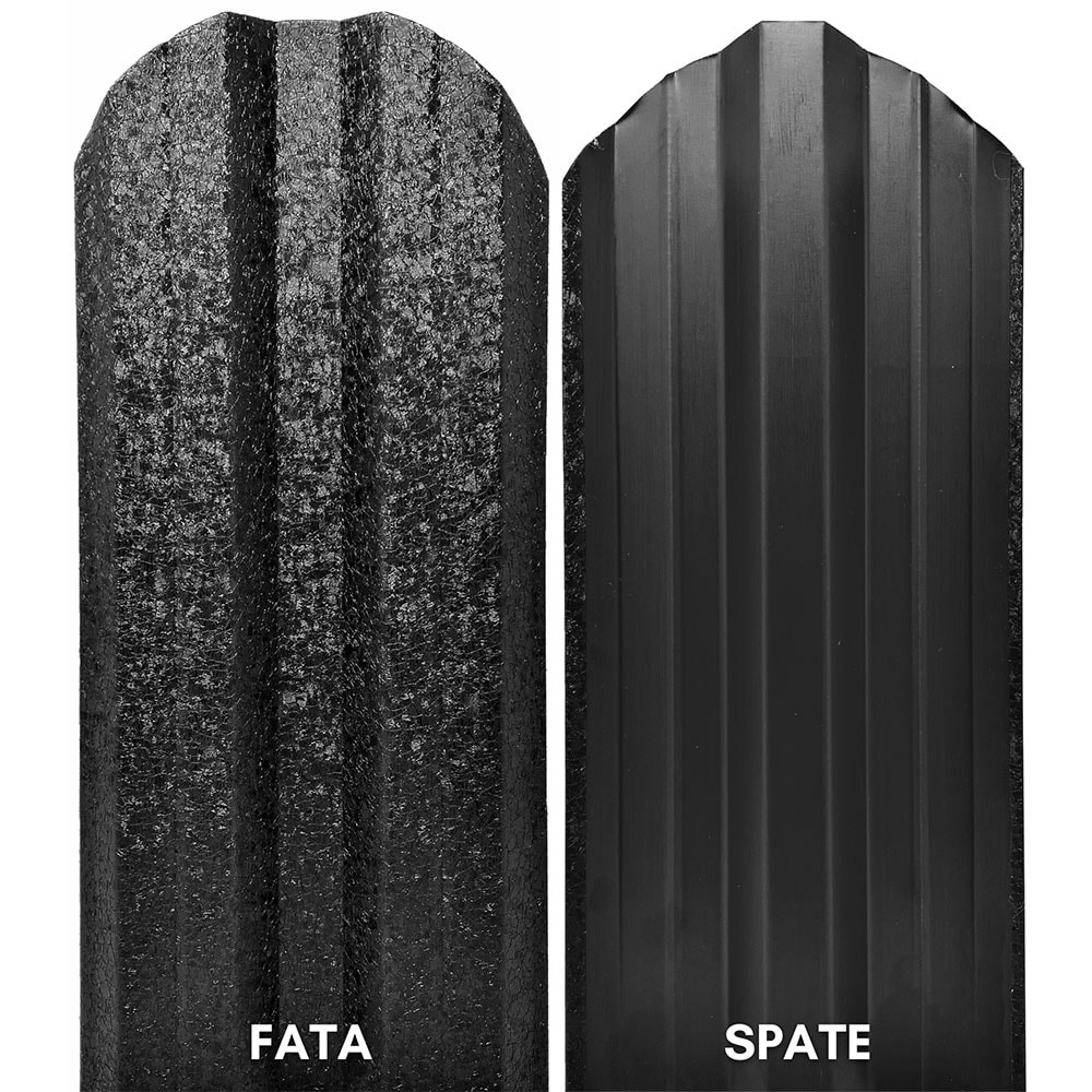 Sipca metalica gard Tisa, 11.5 x 170 cm, negru hi-mat, 25 bucati