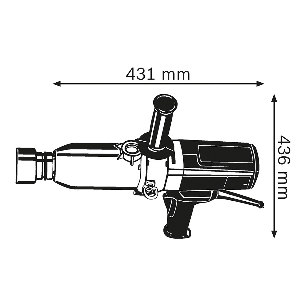 Masina de insurubat cu impact BOSCH Professional GDS 30, 920W, 860rpm, mandrina Patrat 1", 1000nm