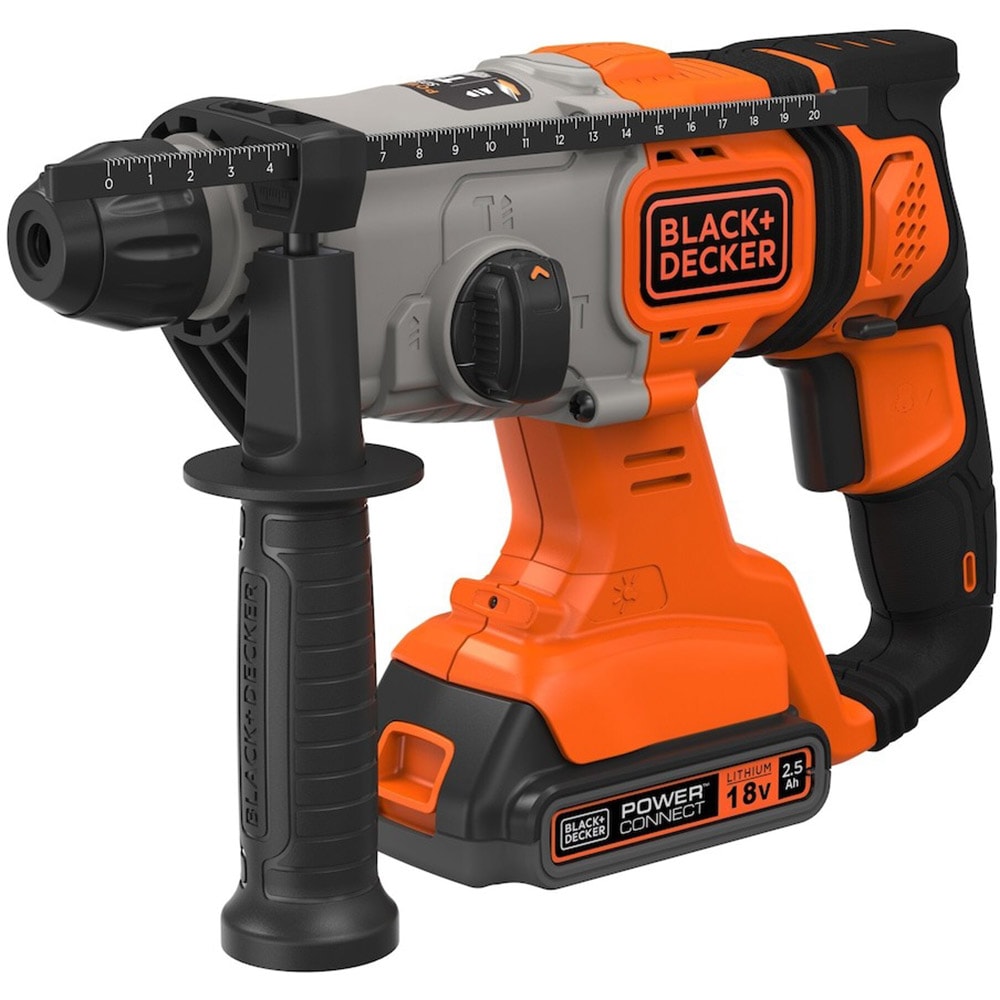 Ciocan rotopercutor BLACK&DECKER BCD900E2K-QW, 1.2J, 1880rpm, 2 x 2.5 Ah, SDS Plus