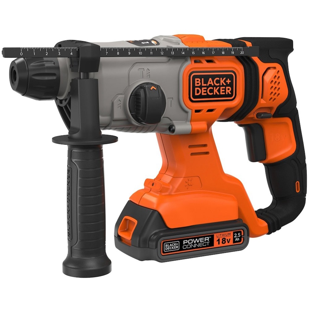 Ciocan rotopercutor BLACK&DECKER BCD900E2K-QW, 1.2J, 1880rpm, 2 x 2.5 Ah, SDS Plus