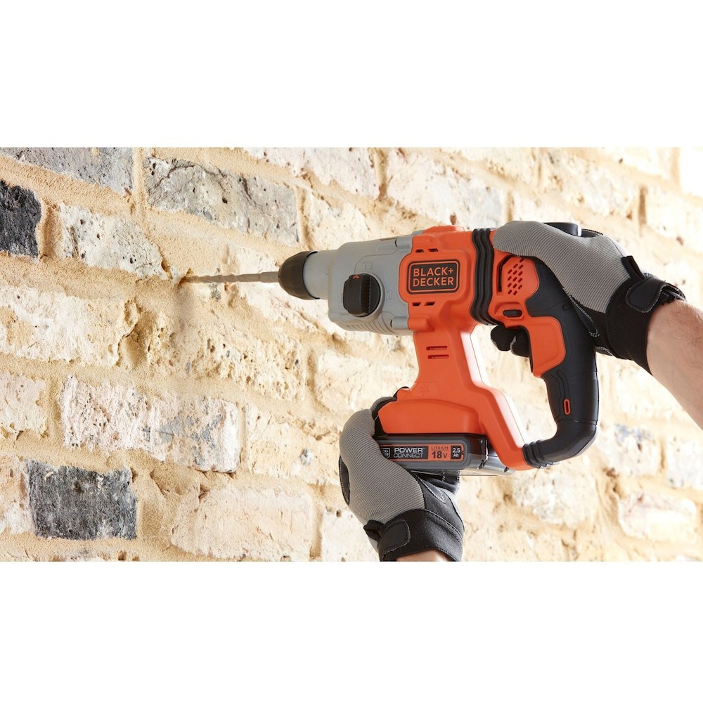Ciocan rotopercutor BLACK&DECKER BCD900E2K-QW, 1.2J, 1880rpm, 2 x 2.5 Ah, SDS Plus