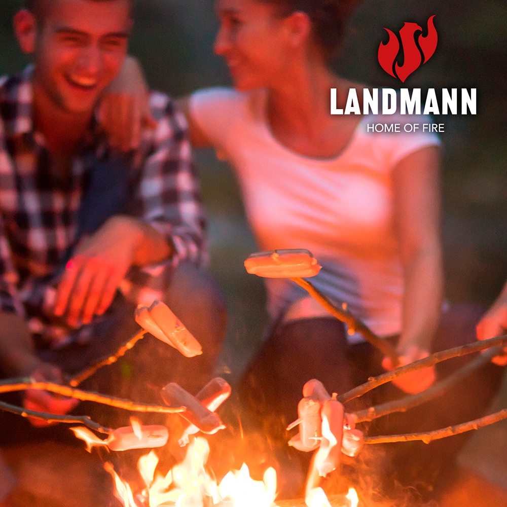 Vatra de foc LANDMANN 03136, otel, 44 x 44 x 40 cm, negru