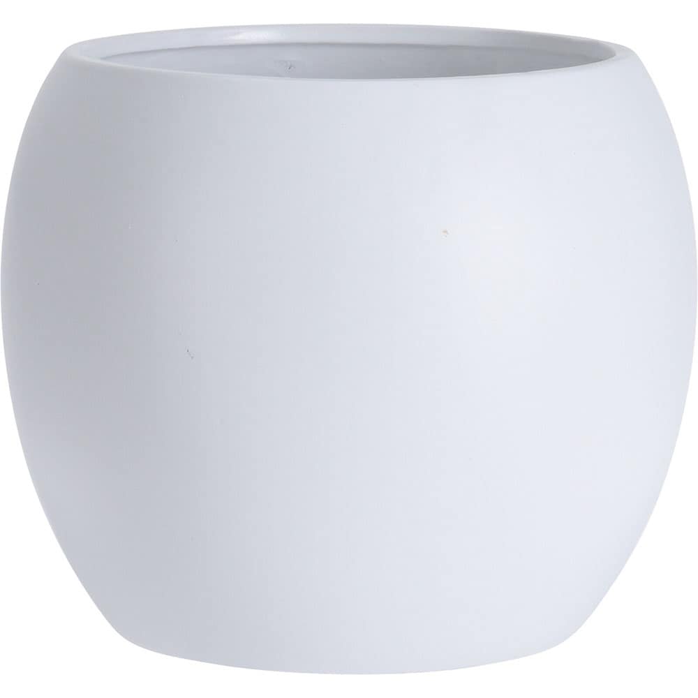 Ghiveci flori KI Belly Shape, ceramic, D 19 cm, alb