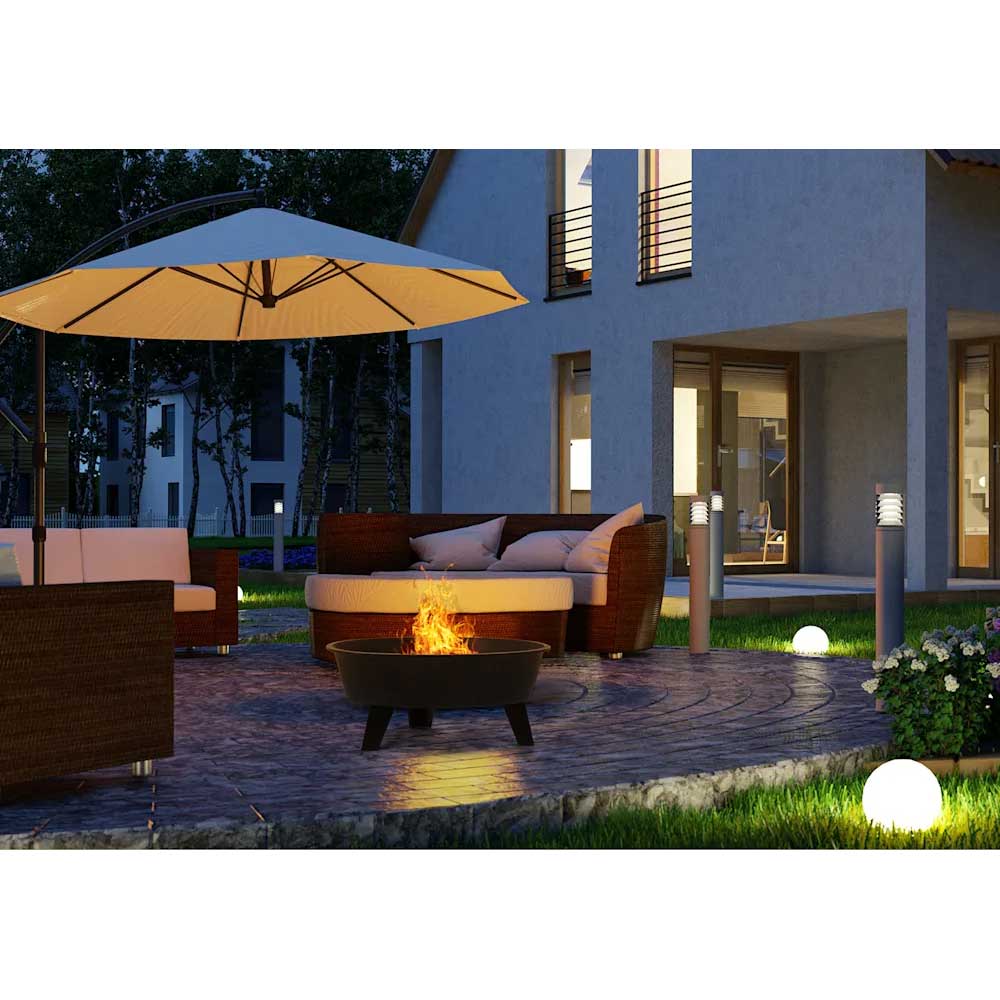 Vatra de foc BLUMFELDT Nolana, otel, 73 x 49 cm, negru