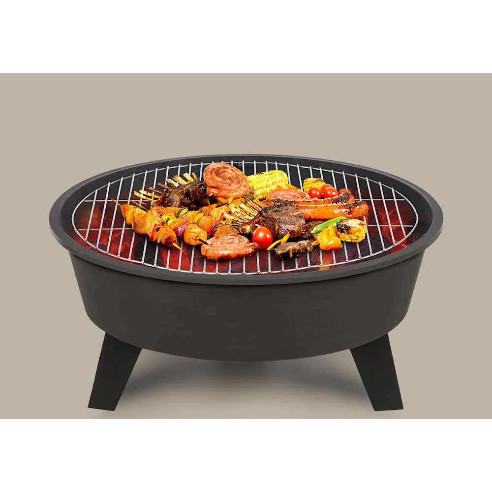 Vatra de foc BLUMFELDT Nolana, otel, 73 x 49 cm, negru