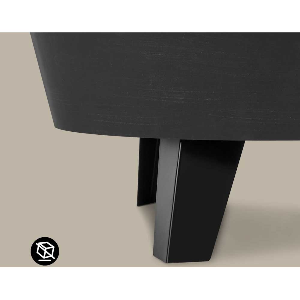 Vatra de foc BLUMFELDT Nolana, otel, 73 x 49 cm, negru