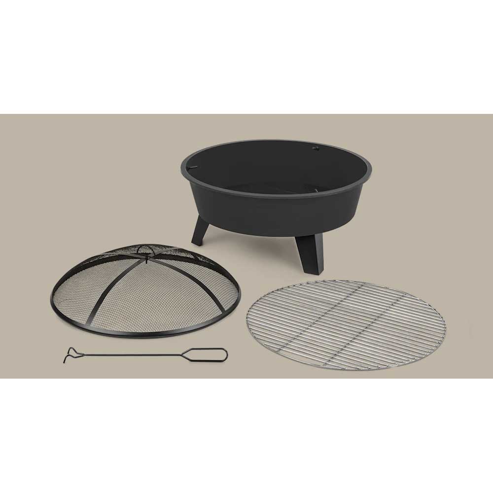 Vatra de foc BLUMFELDT Nolana, otel, 73 x 49 cm, negru