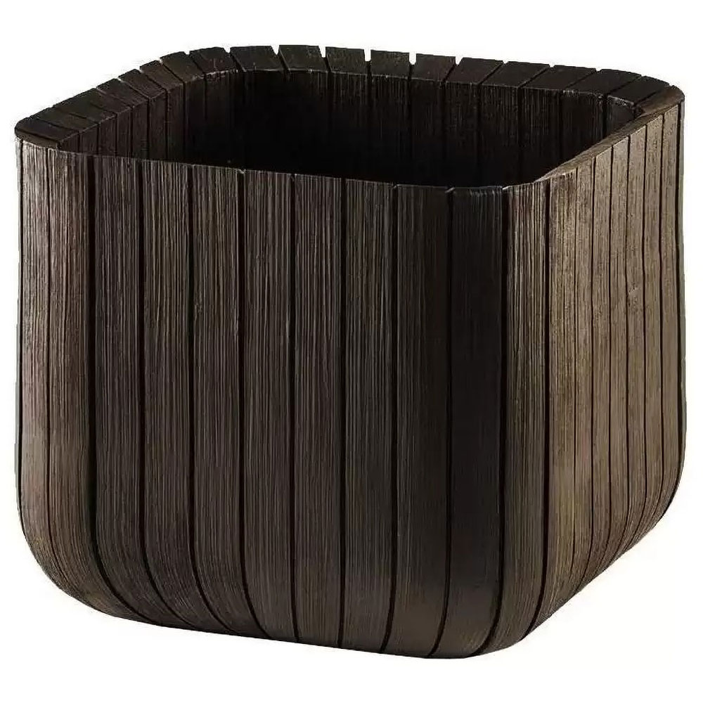 Ghiveci flori KETER Cube, polipropilena, 29.7 x 29.7 x 29.5 cm, maro