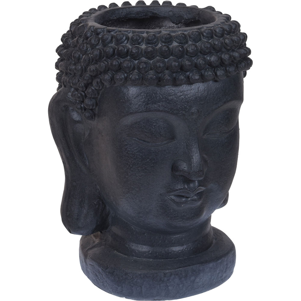Ghiveci flori KI Buddha, oxid de magneziu, 25 x 26 x 35 cm, antracit