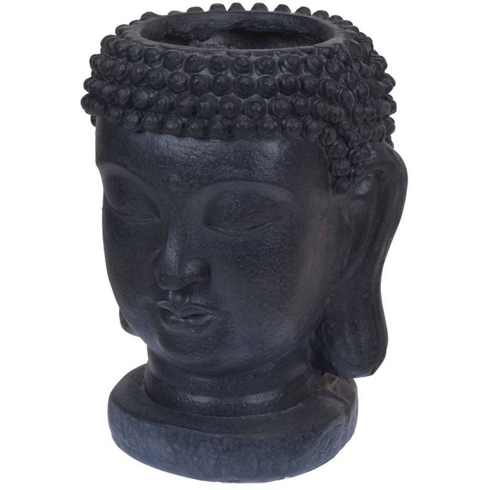 Ghiveci flori KI Buddha, oxid de magneziu, 25 x 26 x 35 cm, antracit