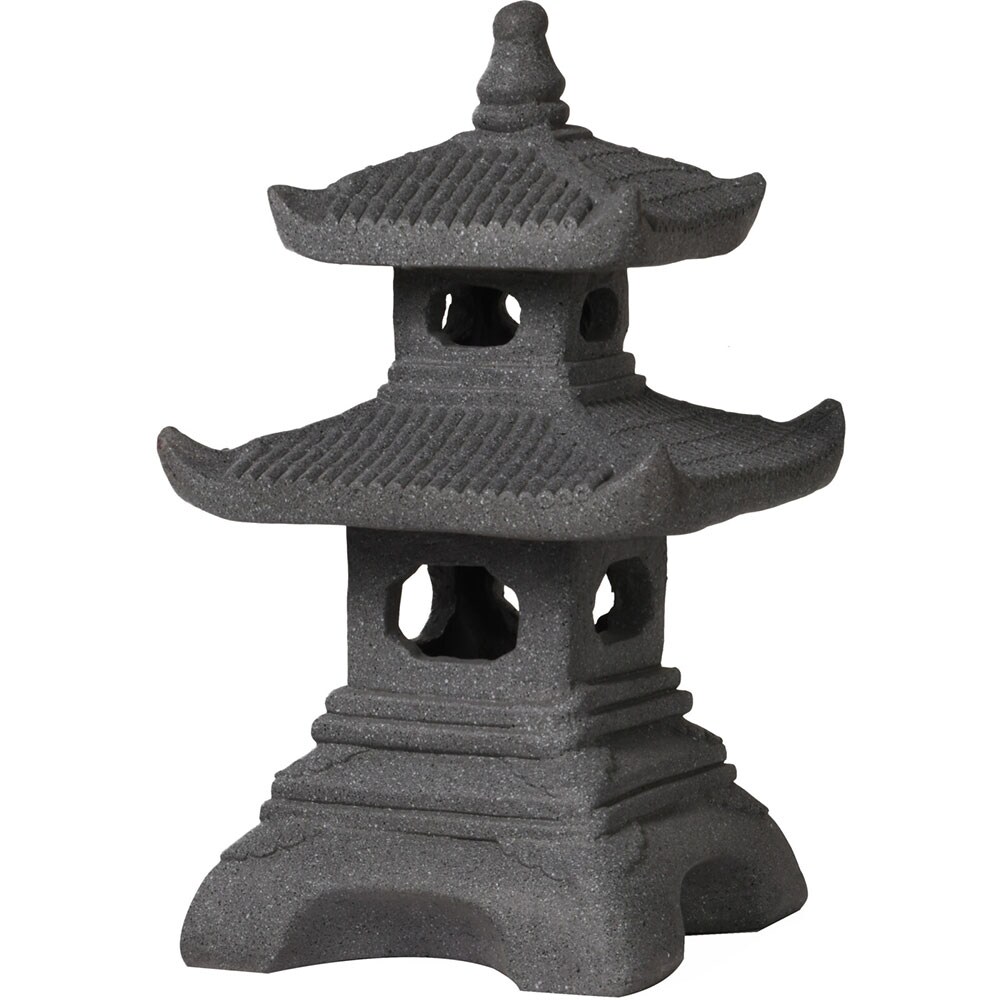 Decoratiune gradina Pagode, 30 x 30 x 50 cm, antracit