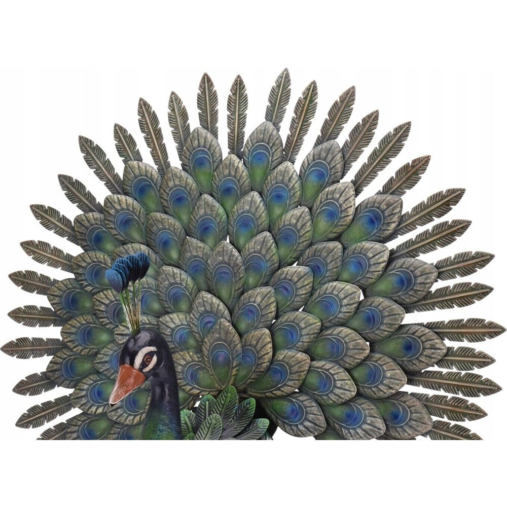 Decoratiune gradina Paun, 30 x 65 x 63 cm, multicolor