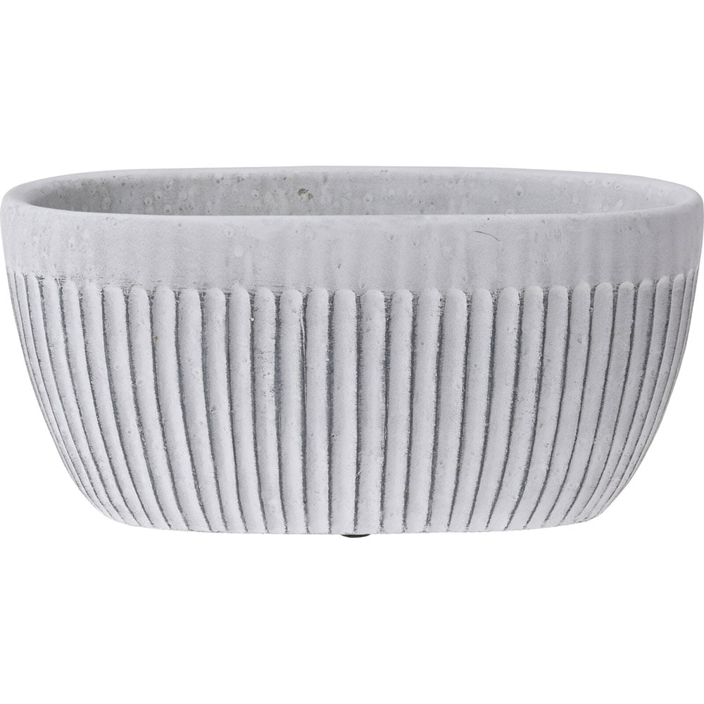 Ghiveci flori KI Retro, ceramica, 26 x 26 x 12 cm, alb