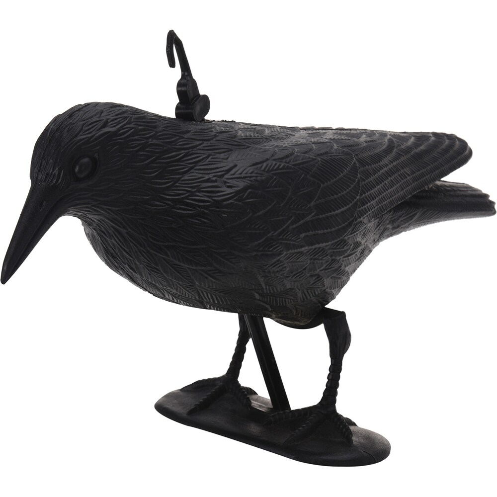 Decoratiune gradina Raven, 35.5 x 19 x 13 cm, negru