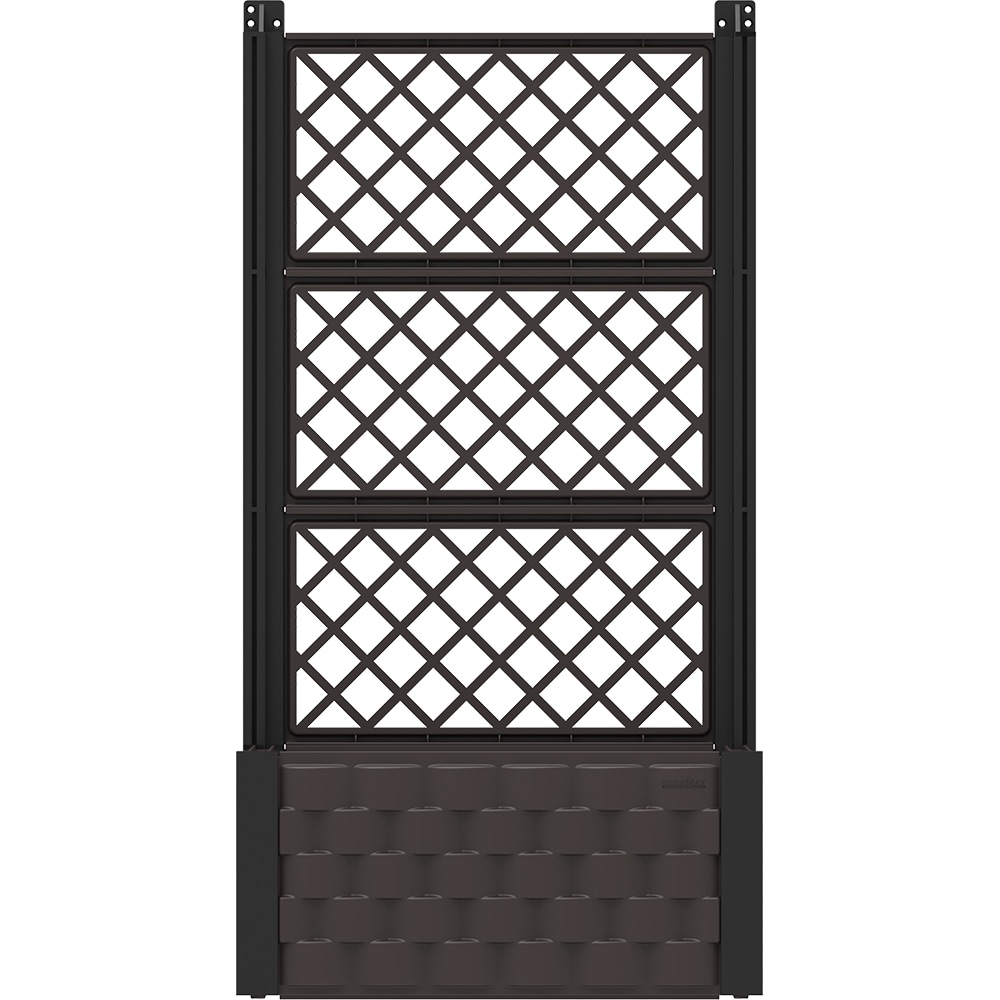 Jardiniera gradina DURAMAX Trellis 6 L, plastic, 55 x 55 x 131 cm, maro inchis