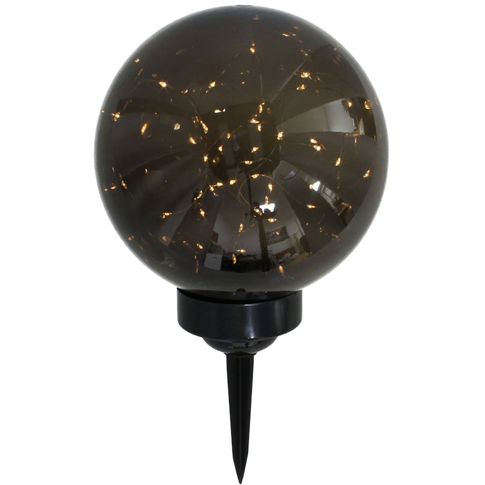 Decoratiune gradina Firefly, incarcare solara, 15 x 15 x 26 cm, negru