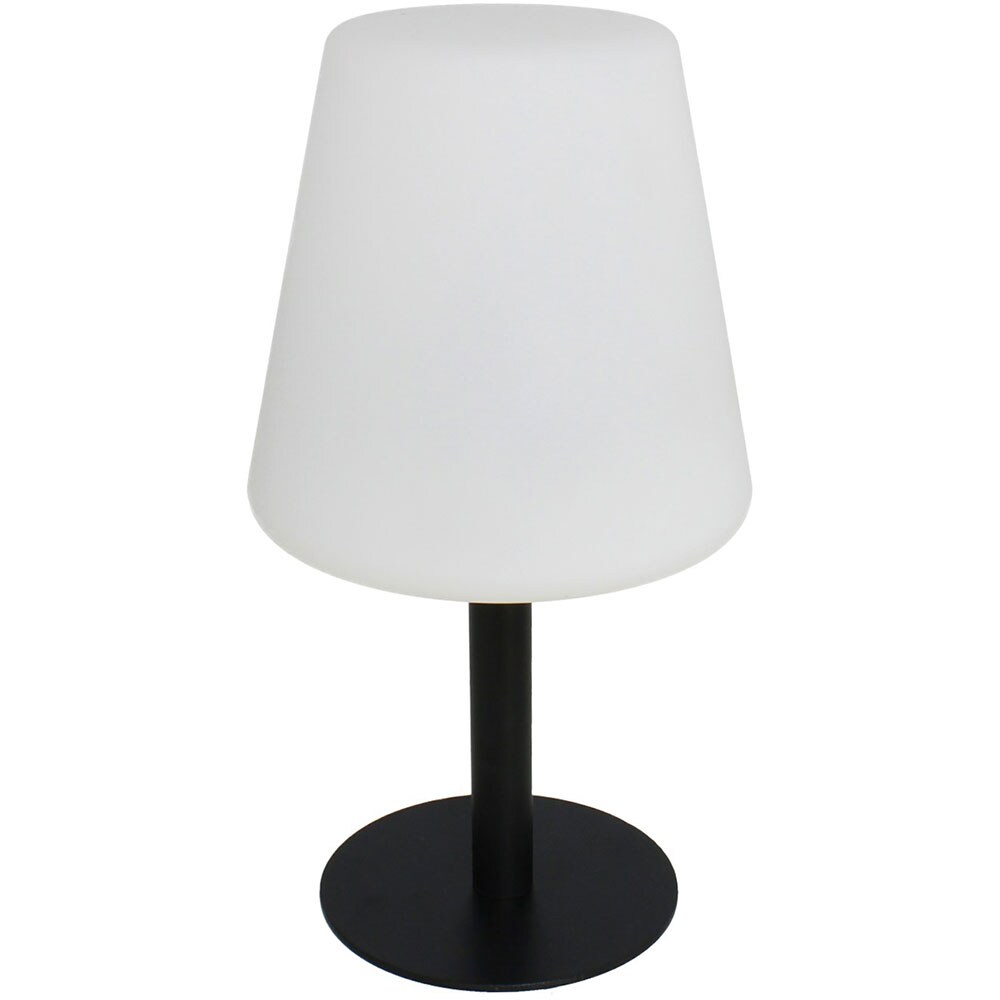 Decoratiune gradina Veioza, incarcare solara, 15 x 15 x 30 cm, alb