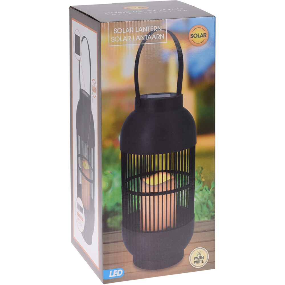 Decoratiune gradina CX2100100, incarcare solara, 15 x 15 x 33 cm, negru