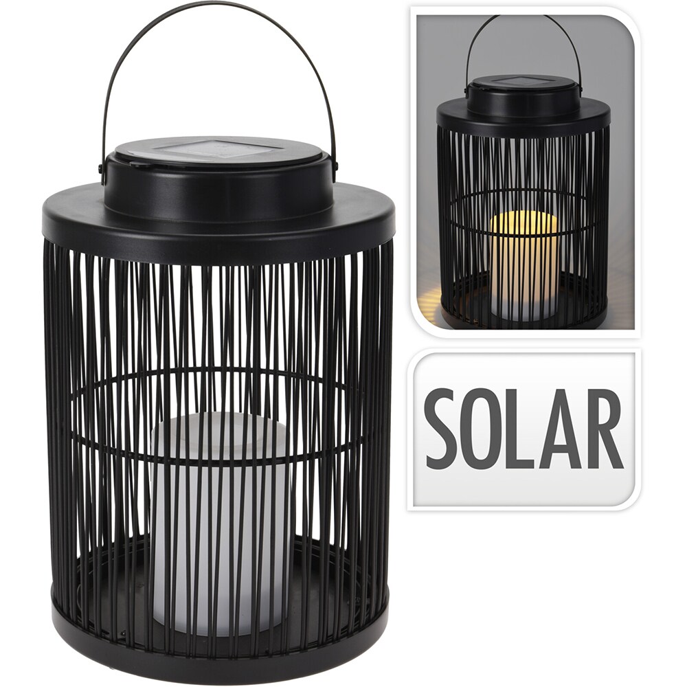 Decoratiune gradina CX2100560, incarcare solara, 18 x 18 x 24 cm, negru