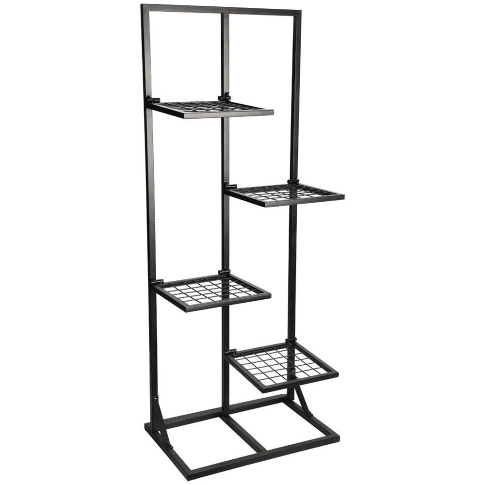 Suport ghiveci KI HZ1953300, metal, 40 x 27 x 102 cm, negru