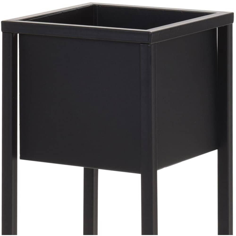 Ghiveci flori H&S COLLECTION NB1850010, metal, 21 x 21 x 60 cm, negru