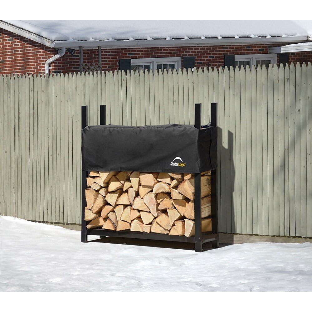 Suport lemne SHELTER LOGIC, metal, 120 x 36 x 119 cm, negru