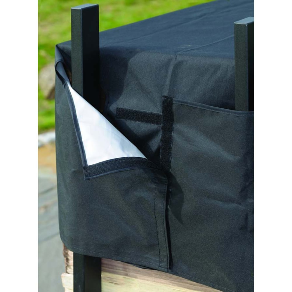 Suport lemne SHELTER LOGIC, metal, 120 x 36 x 119 cm, negru