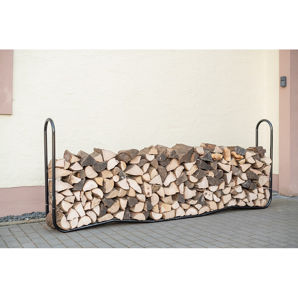 Suport lemne SHELTER LOGIC, metal, 244 x 25 x 99 cm, negru