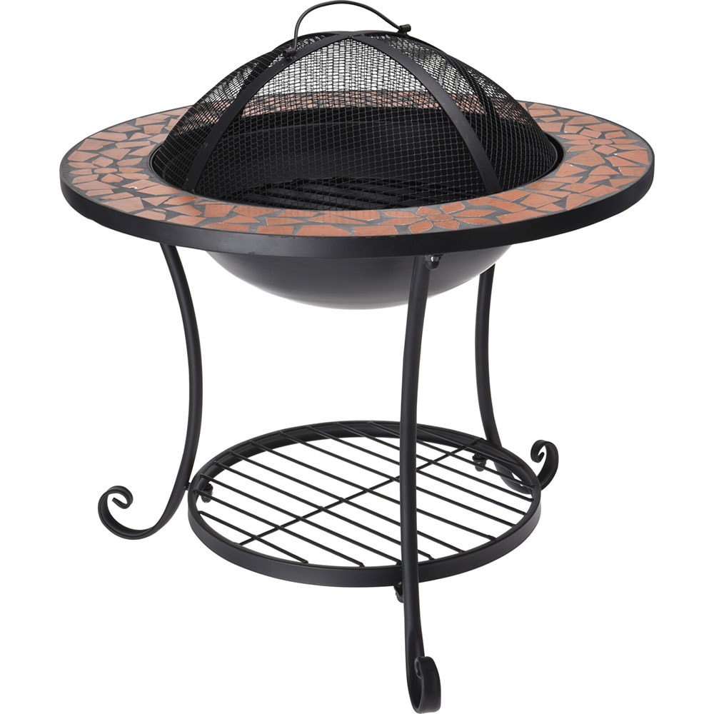 Vatra de foc AMBIANCE Terra, metal, 58 x 44 cm, negru-maro