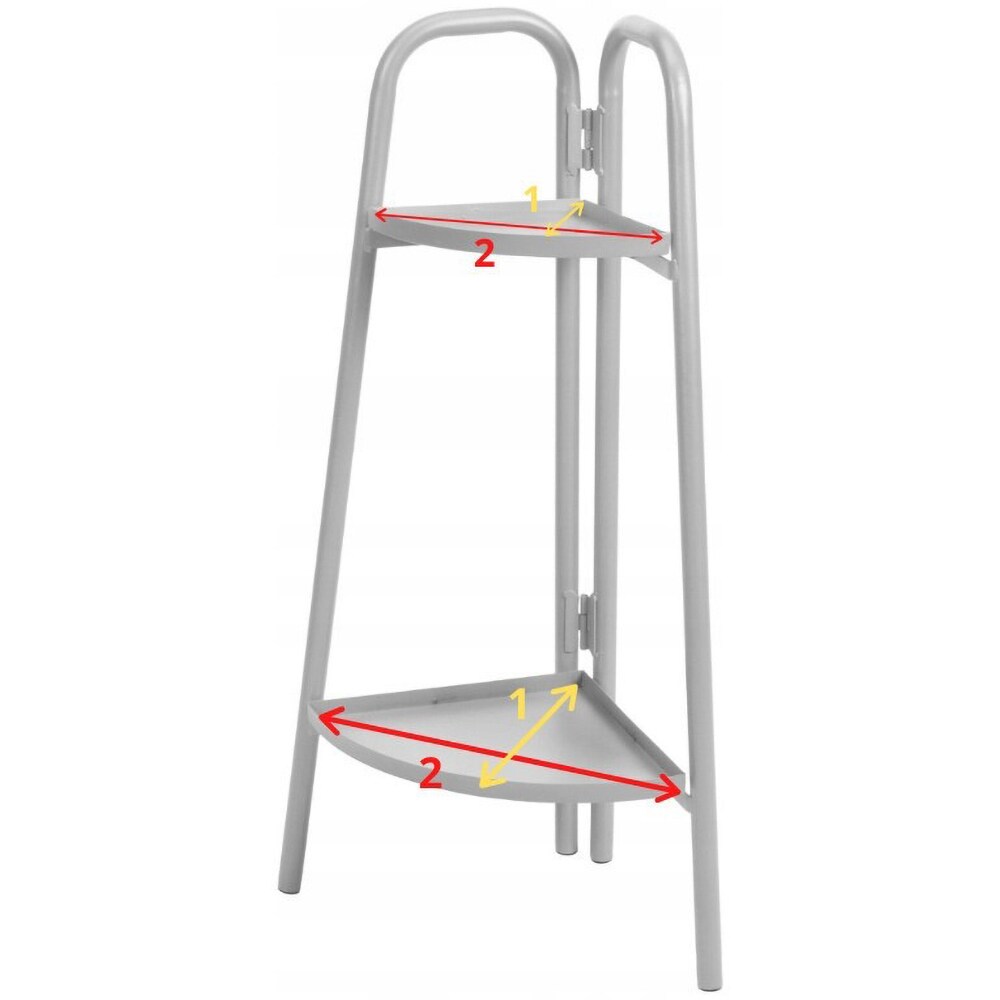 Suport ghiveci flori AMBIANCE X99000850, metal, 26 x 26 x 70 cm, gri