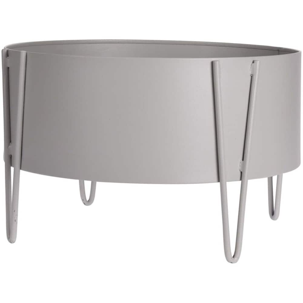 Suport ghiveci flori AMBIANCE X99000910, metal, D 38 cm, gri mat