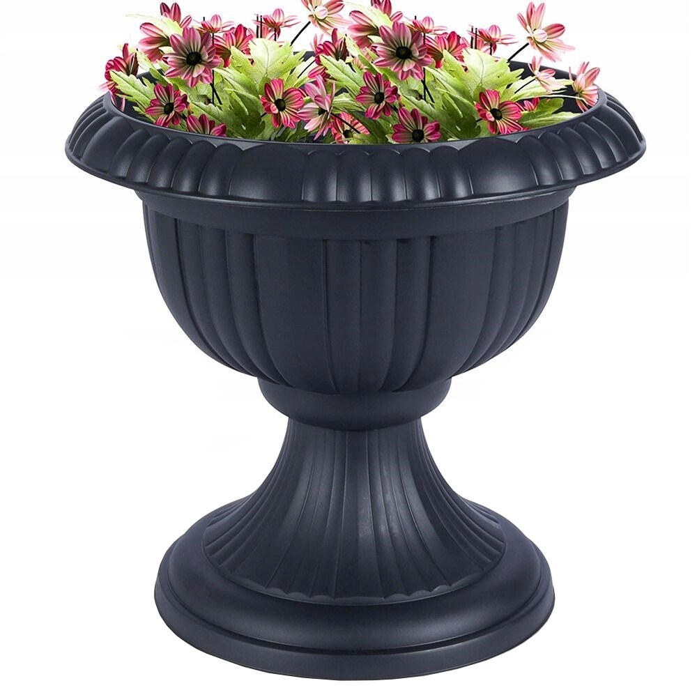 Ghiveci flori KI, polipropilena, D 40 cm, antracit