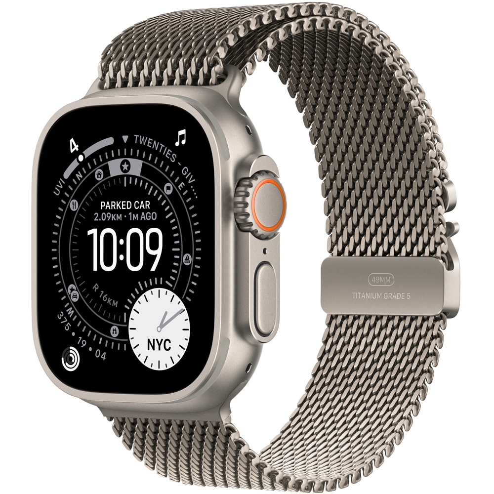 Bratara pentru APPLE Watch 49mm Natural Titanium Milanese Loop - Small, MGHN4ZM/A