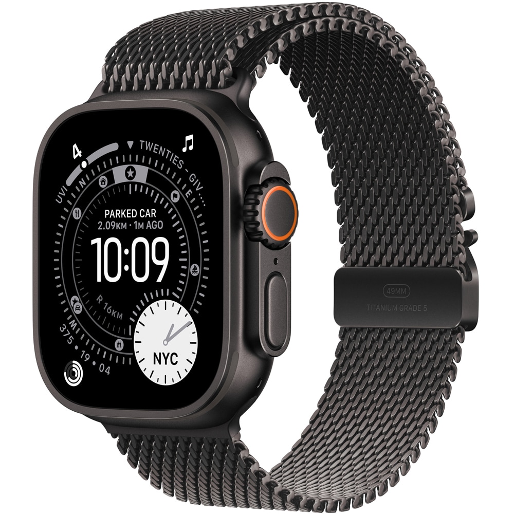 Bratara pentru APPLE Watch 49mm Black Titanium Milanese Loop - Small, MGHR4ZM/A