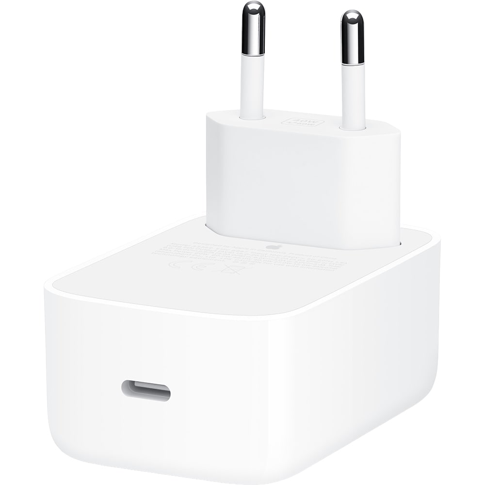 Incarcator retea APPLE Dynamic Power MGTU4ZM/A, USB-C, 40W-60W, alb