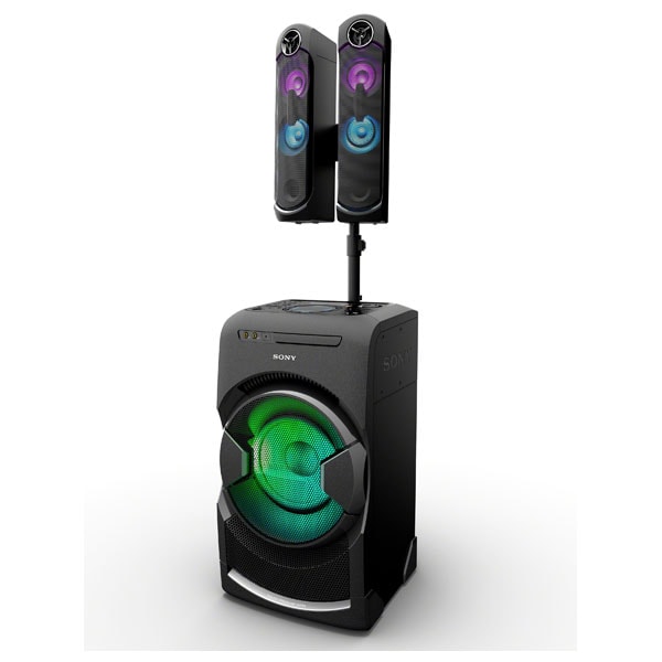 Sistem audio SONY MHC-GT4D, Bluetooth, NFC, USB, CD, DJ Effects, Mega BASS, Party music, iluminare LED, negru
