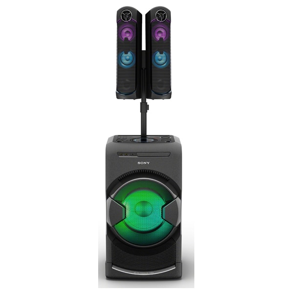Sistem audio SONY MHC-GT4D, Bluetooth, NFC, USB, CD, DJ Effects, Mega BASS, Party music, iluminare LED, negru