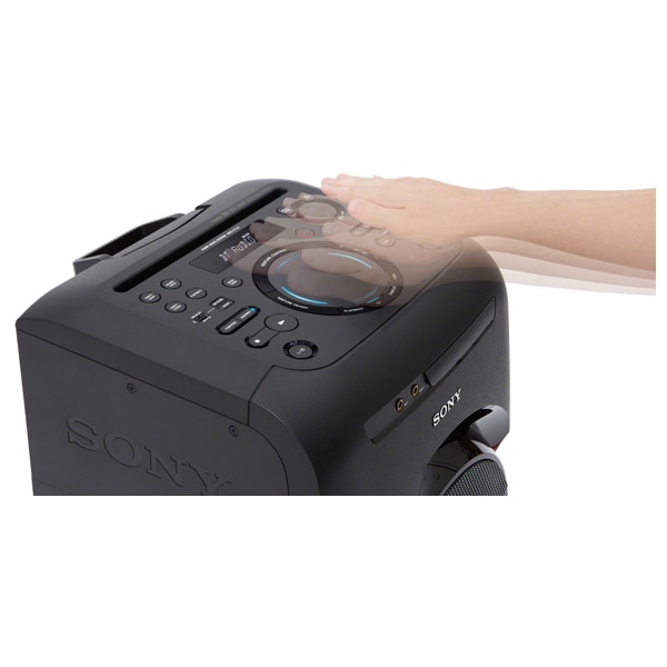 Sistem audio SONY MHC-GT4D, Bluetooth, NFC, USB, CD, DJ Effects, Mega BASS, Party music, iluminare LED, negru