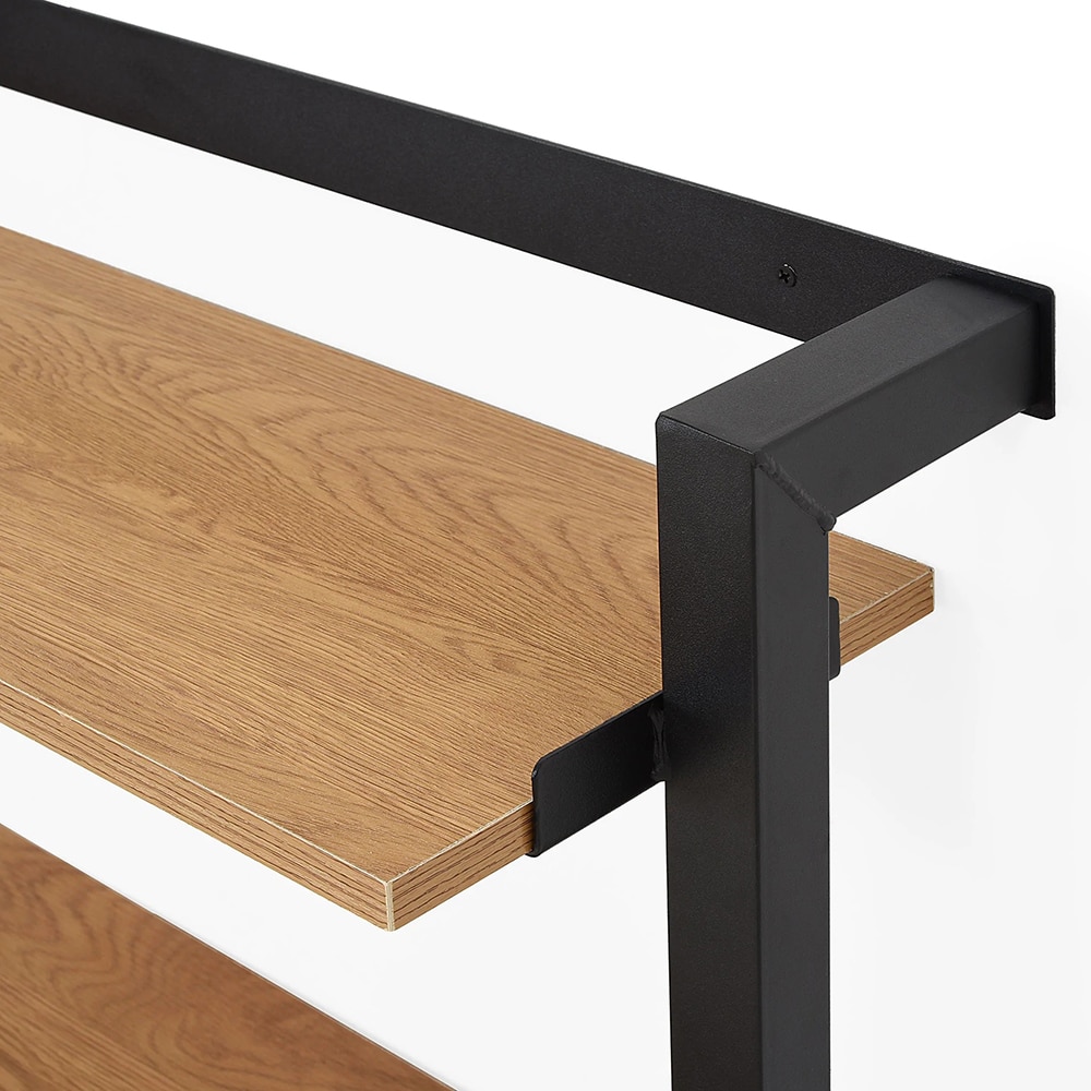 Etajera birou Topper, 80 x 40 x 118 cm, stejar-negru
