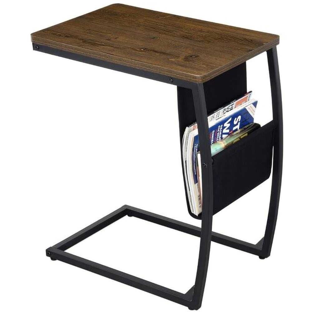 Masa laptop Sofa, 50 x 35 x 63.5 cm, PAL, maro-negru