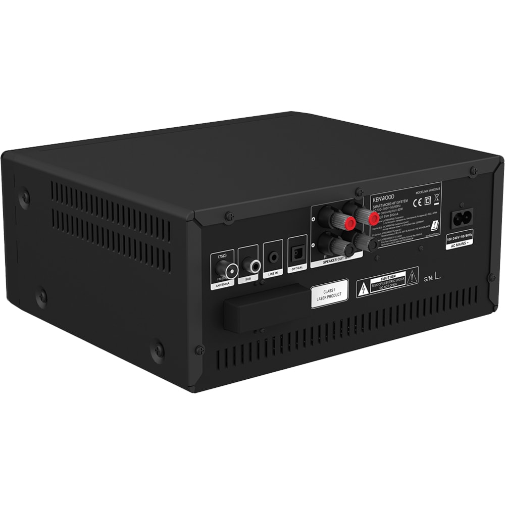Minisistem audio KENWOOD M-9500S-B, 100W, Bluetooth, USB, CD, Radio FM, negru